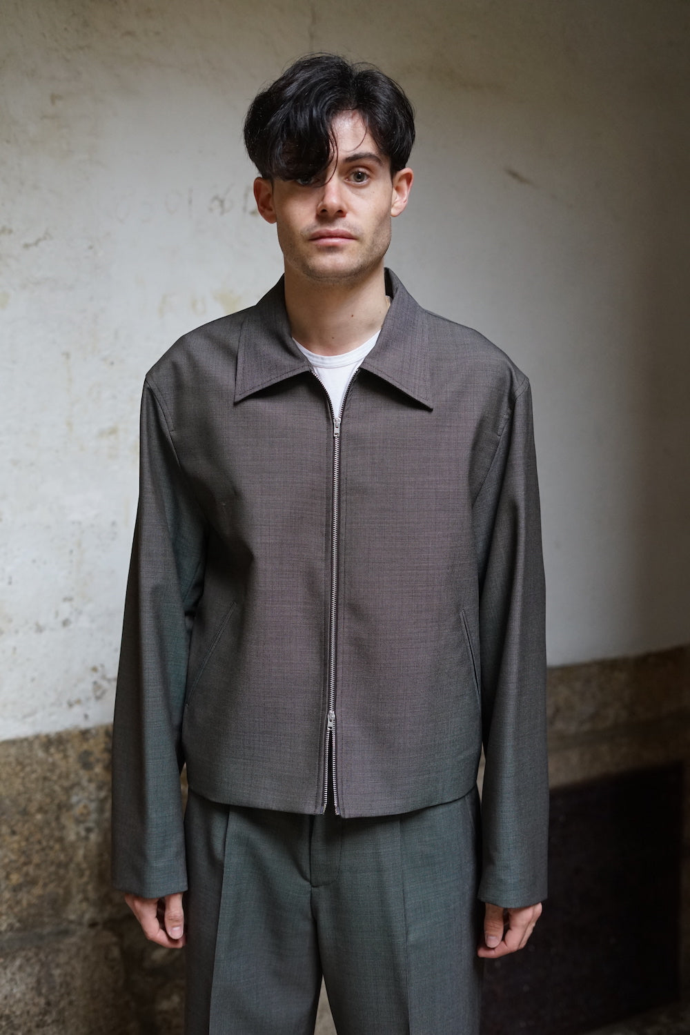 OUR LEGACY MINI JACKET GREY ATOM CHECK WOOL