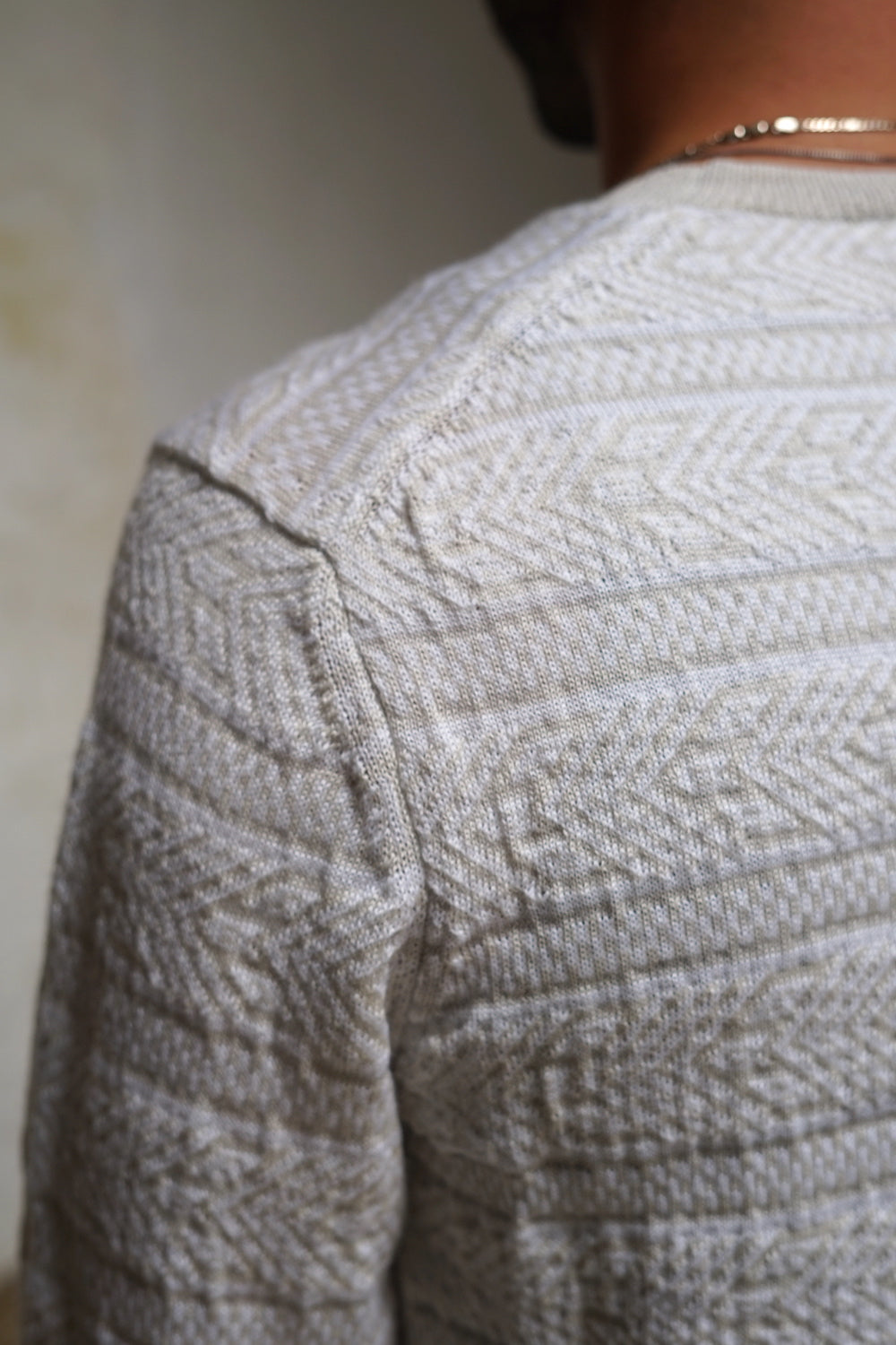 COMME DES GARÇONS SHIRT White Textured Sweater