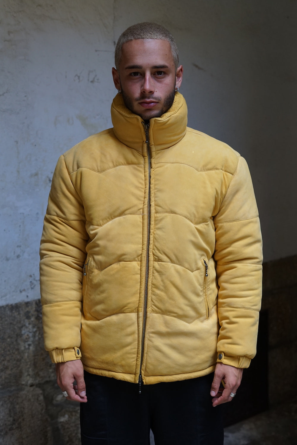 Suede Puffer Yellow