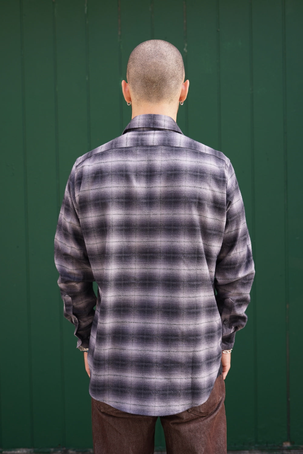 ARIES Plaid Flannel Shirt Grey