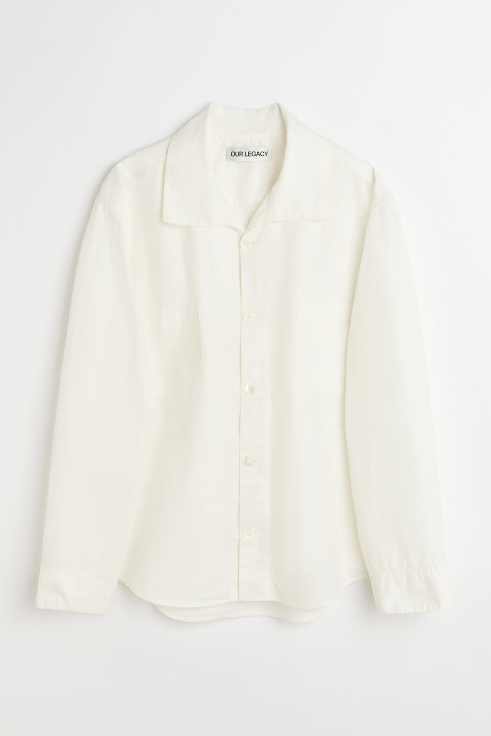 OUR LEGACY FUNNEL SHIRT White Dense Poplin