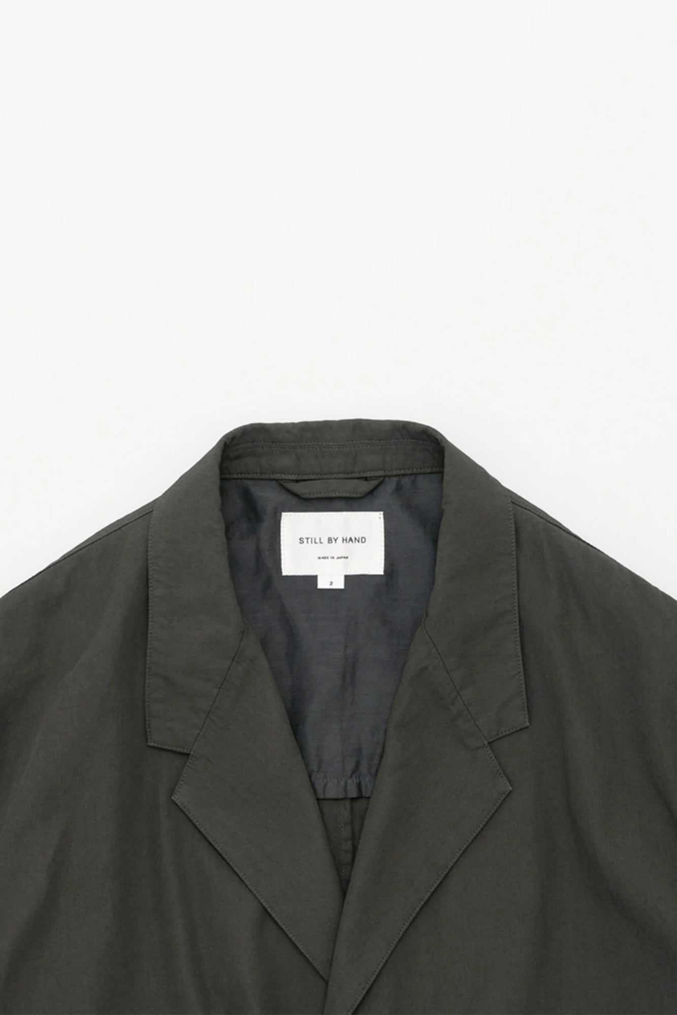 STill By Hand Garment-dye 3B jacket dark olive