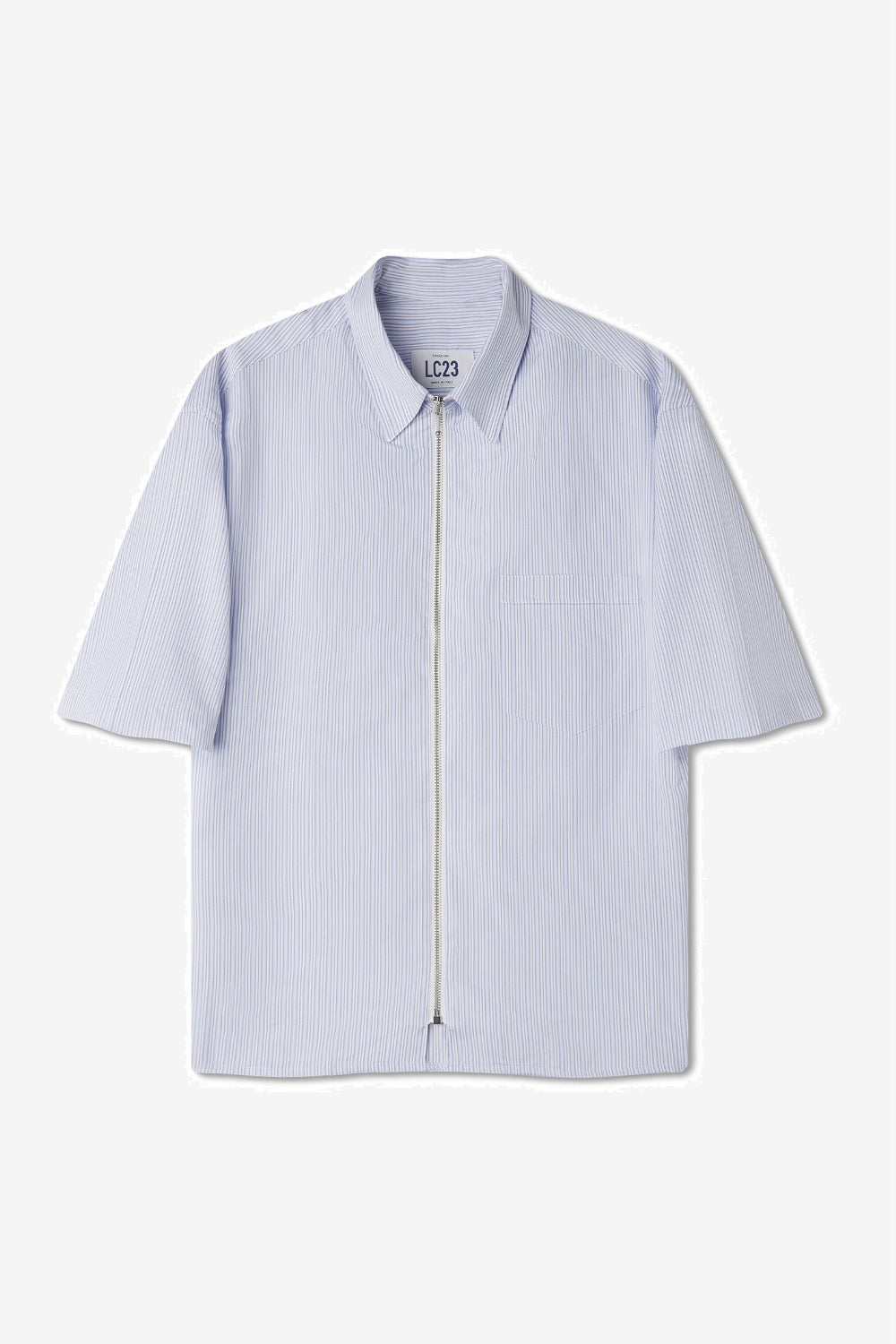 LC 23 Zip Stripes Shirt Pale Blue