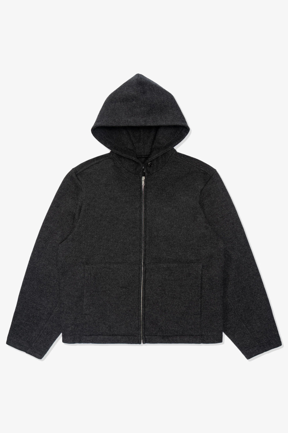 Lady White Co. WOOL ZIP HOODIE - CHARCOAL