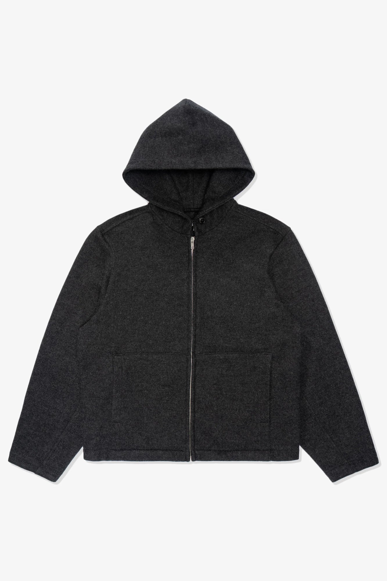 Lady White Co. WOOL ZIP HOODIE - CHARCOAL