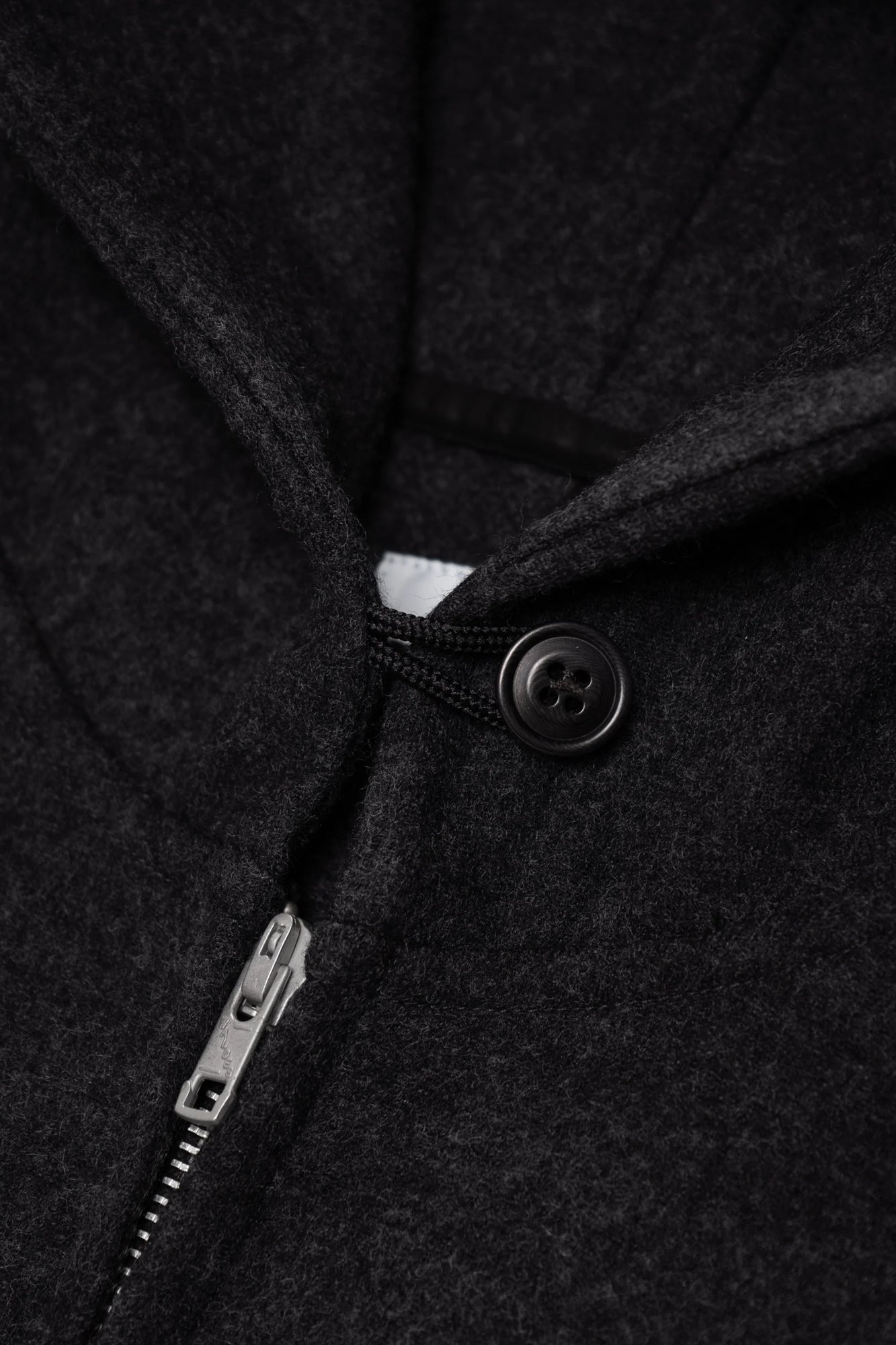 Lady White Co. WOOL ZIP HOODIE - CHARCOAL
