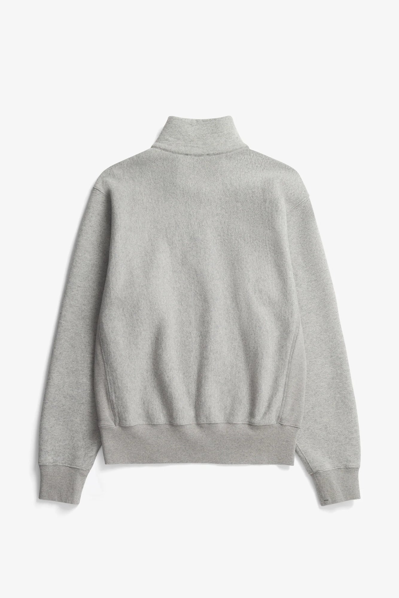 Norse Projects Flossli Relaxed Cotton Wool Half Zip Grey