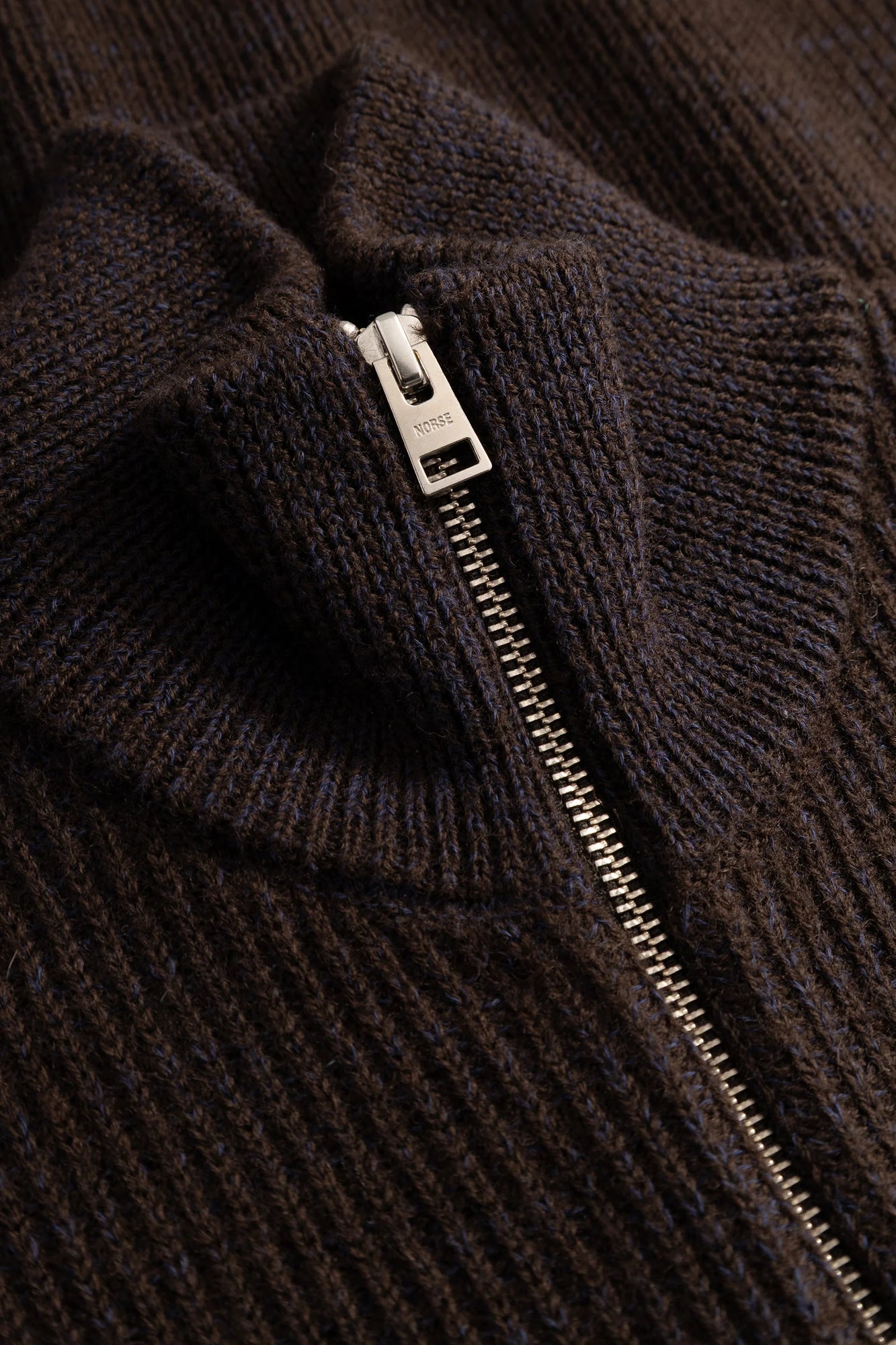 Norse Projects Hagen Wool Cotton Rib Full Zip Jacket