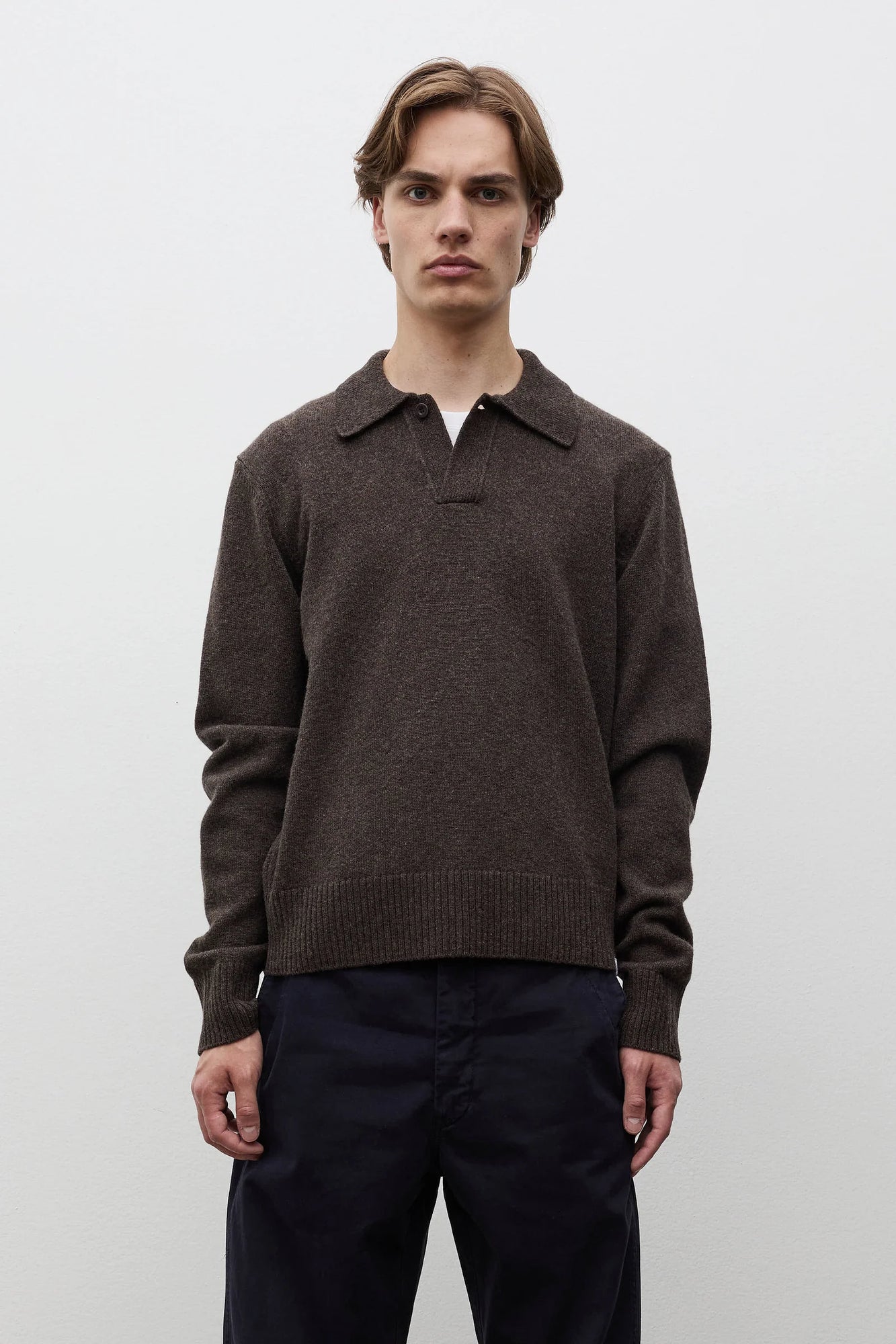 Norse Projects Anholt Lambswool Heathland Brown