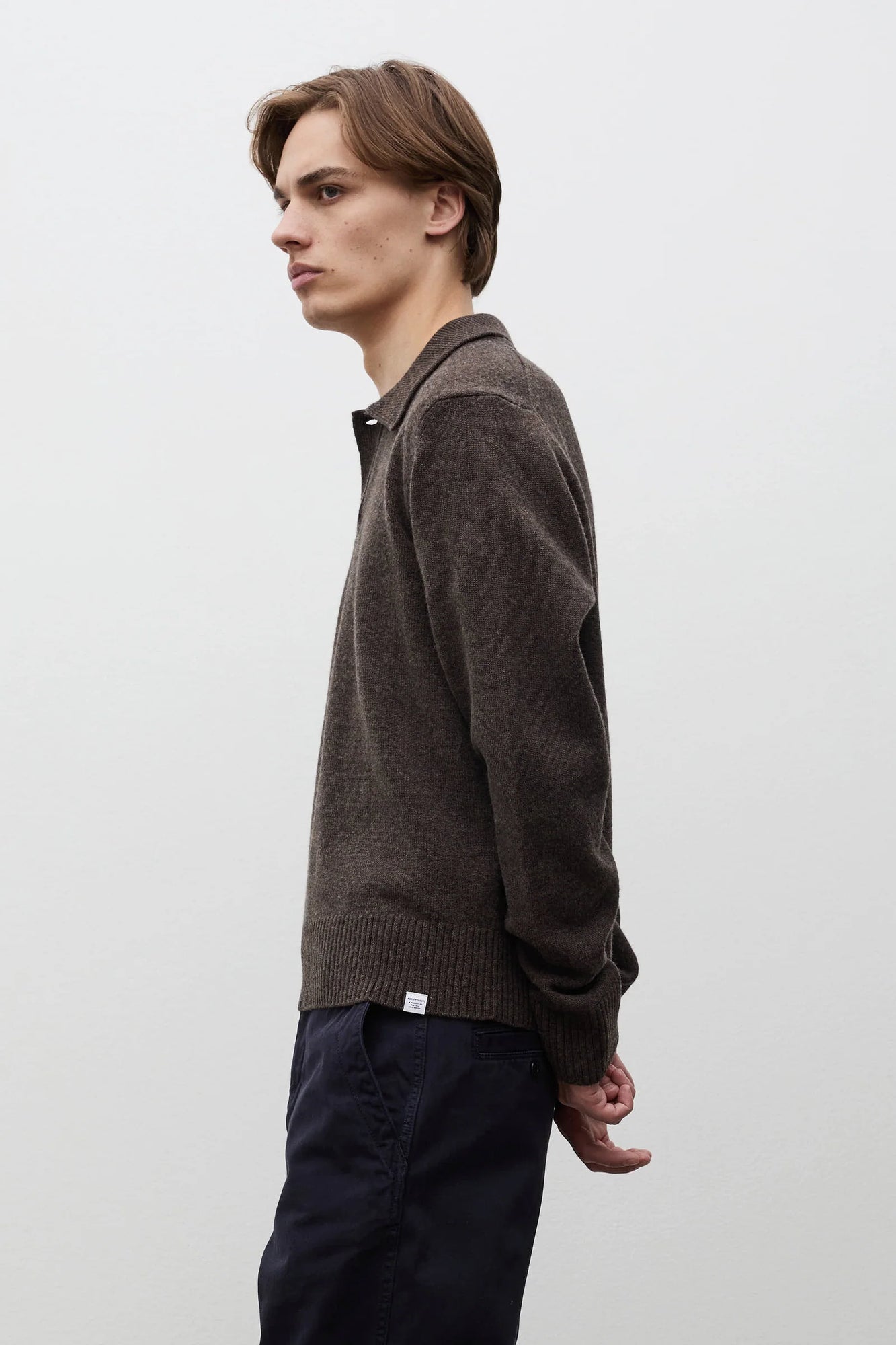 Norse Projects Anholt Lambswool Heathland Brown