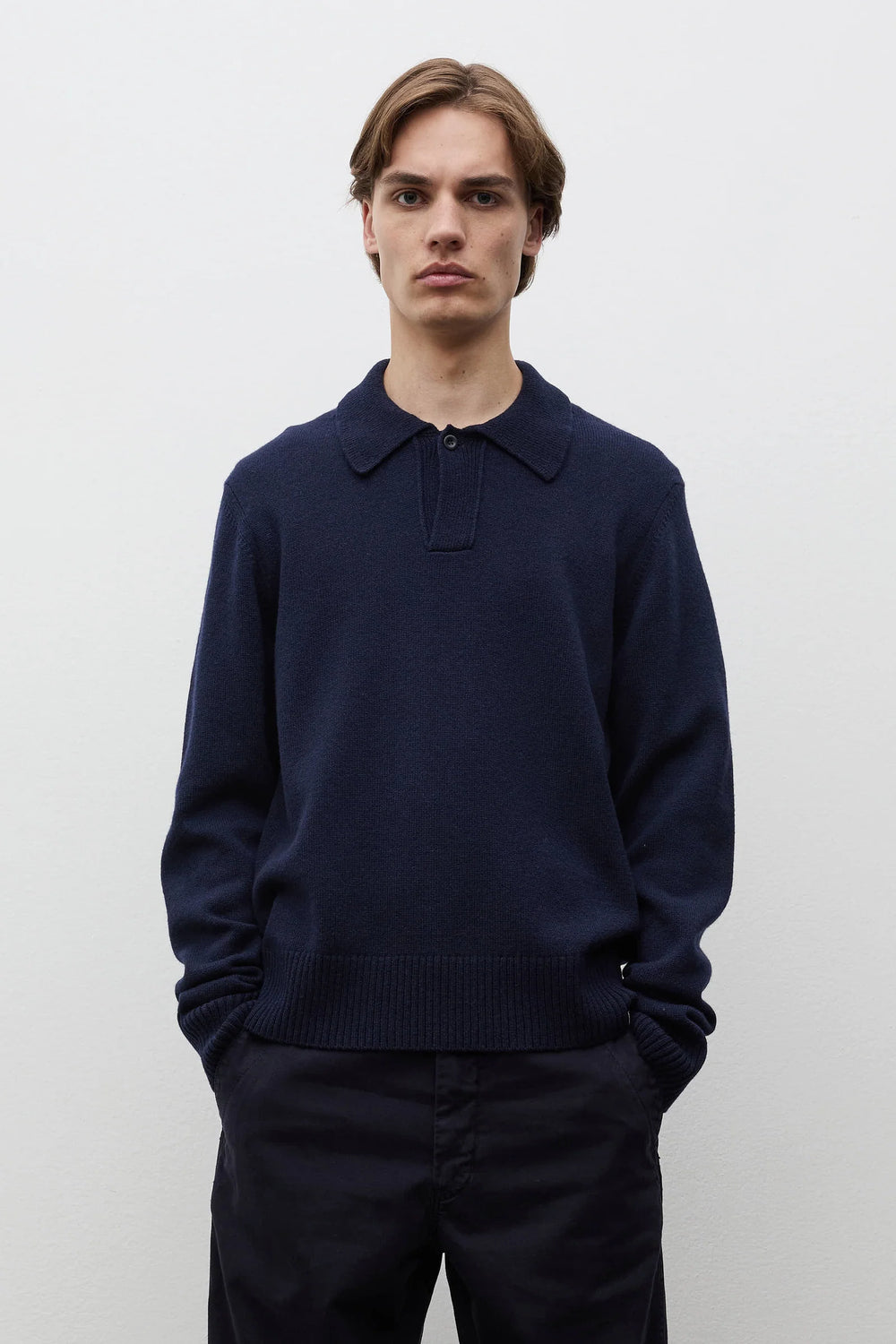 Norse Projects Anholt Lambswool Heathland Dark Navy