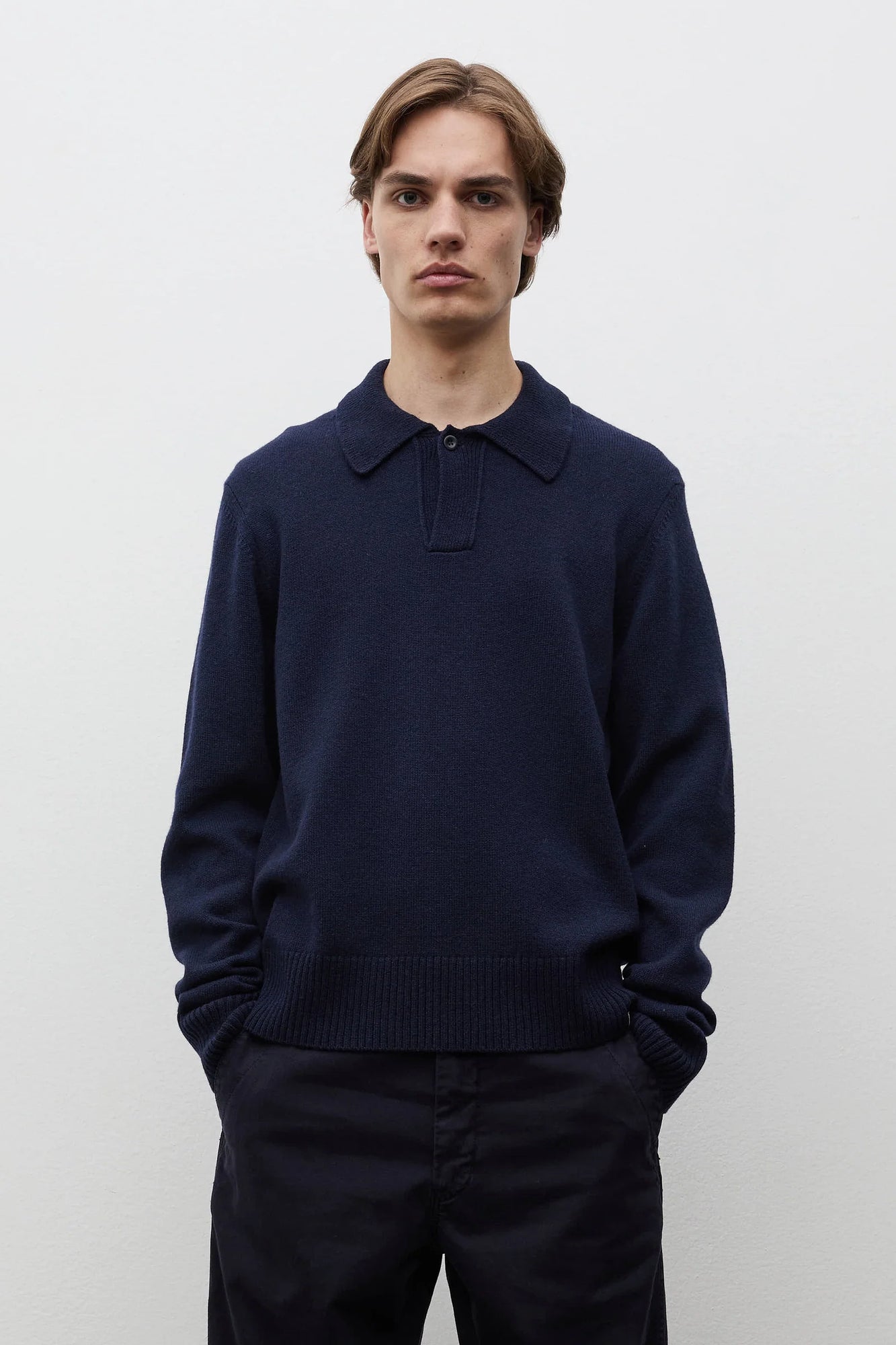 Norse Projects Anholt Lambswool Heathland Dark Navy