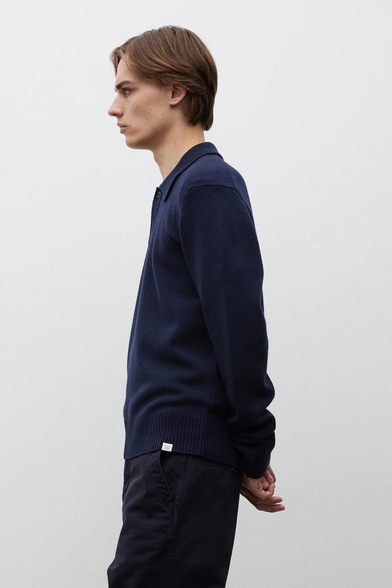 Norse Projects Anholt Lambswool Heathland Dark Navy