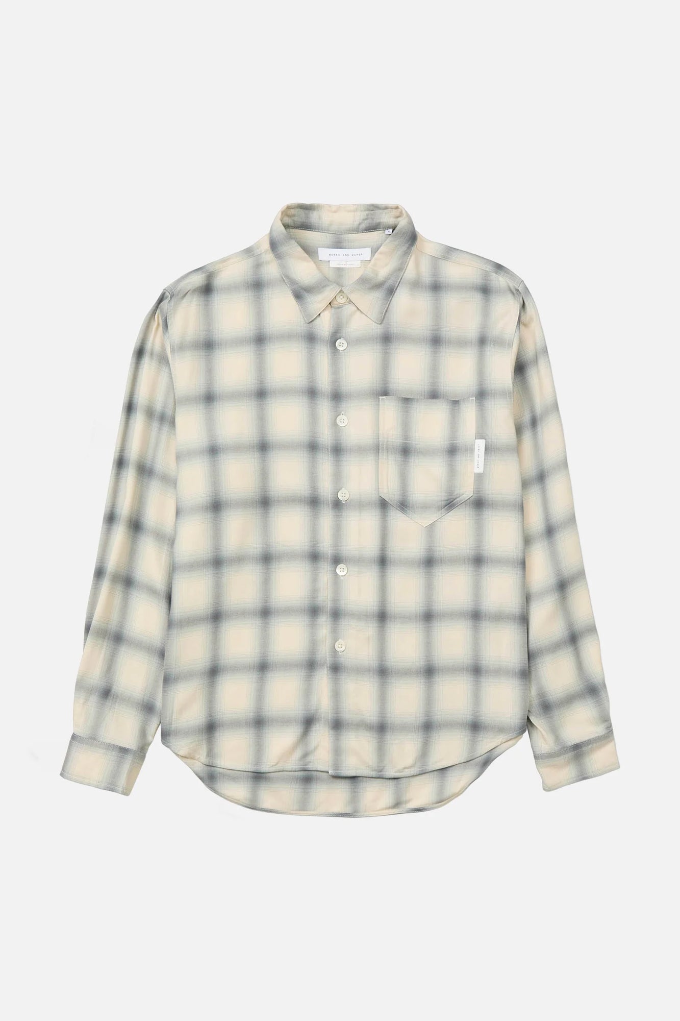 Works & Days Rayon Check Classic Shirt