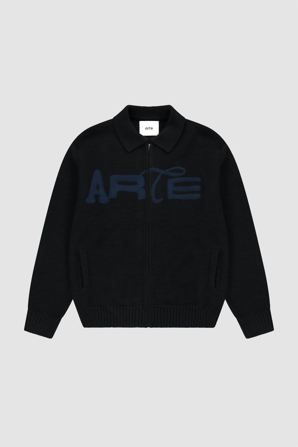 Stencil Zip Cardigan