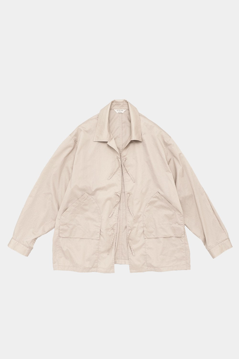 Still By Hand String front over shirt pink beige