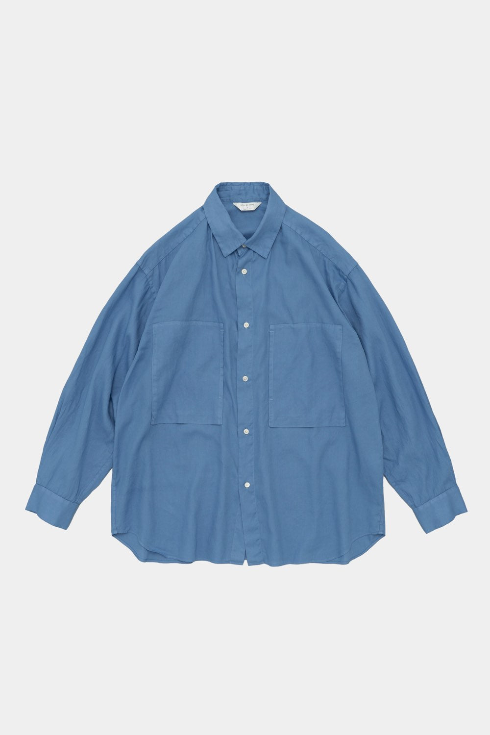 Still By Hand  Garment-dye over shirt Sky blue