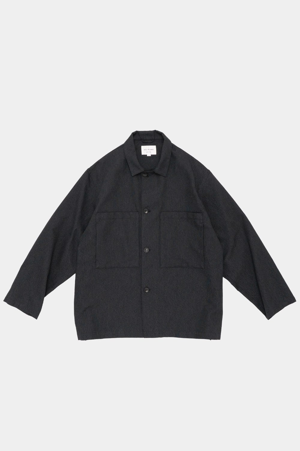 Still By Hand Mixed Colour Shirt jacket black