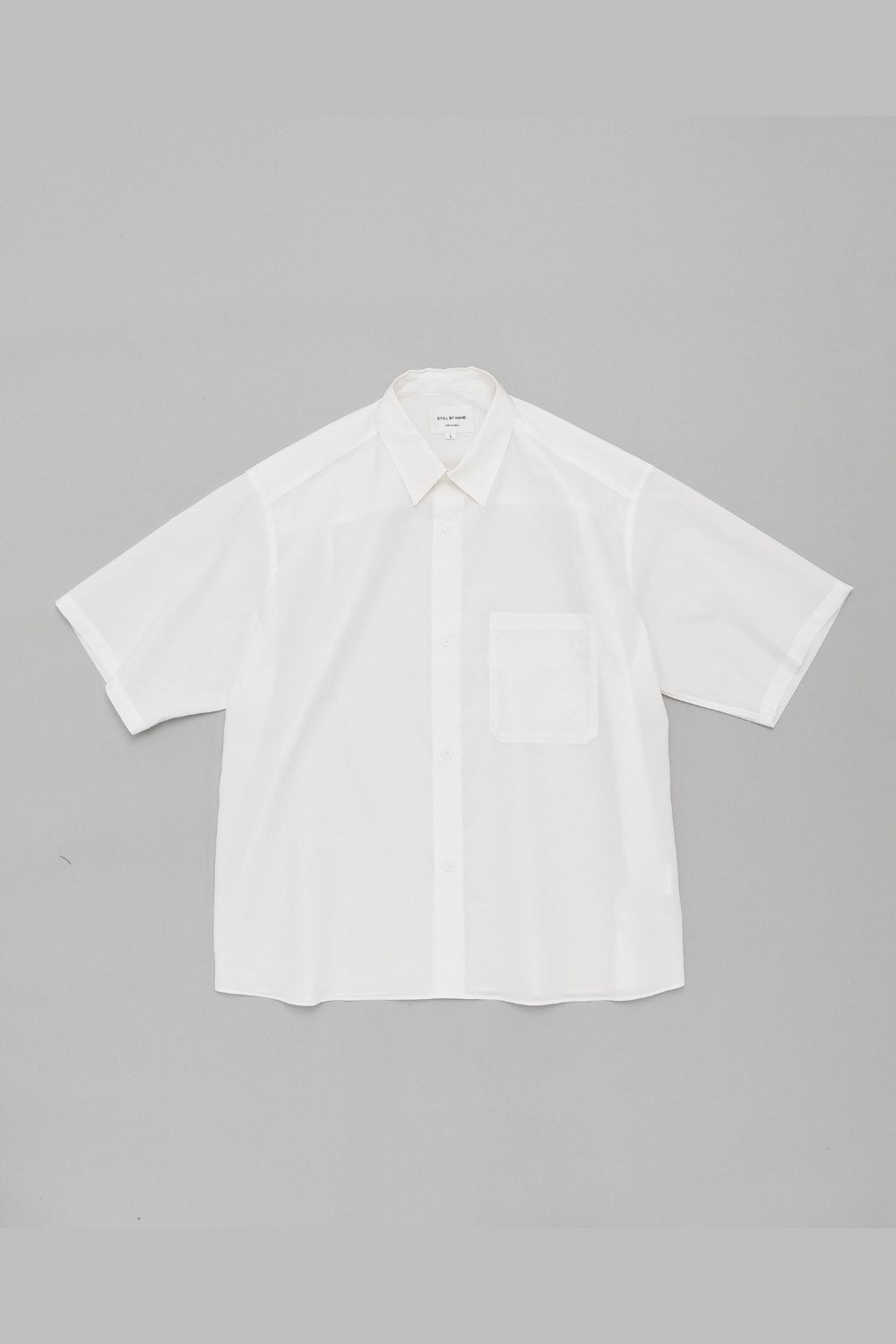 Still By Hand - Half sleeve cotton shirt white