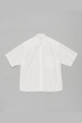 Still By Hand - Half sleeve cotton shirt white
