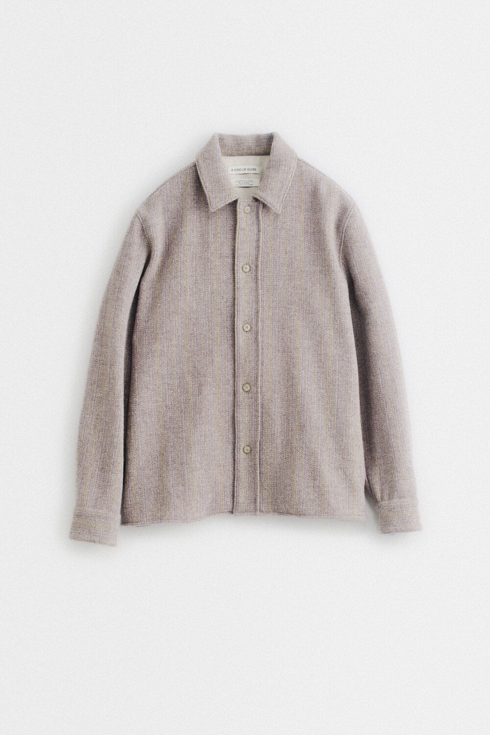 A KIND OF GUISE CULLU OVERSHIRT LILAC STRIPES